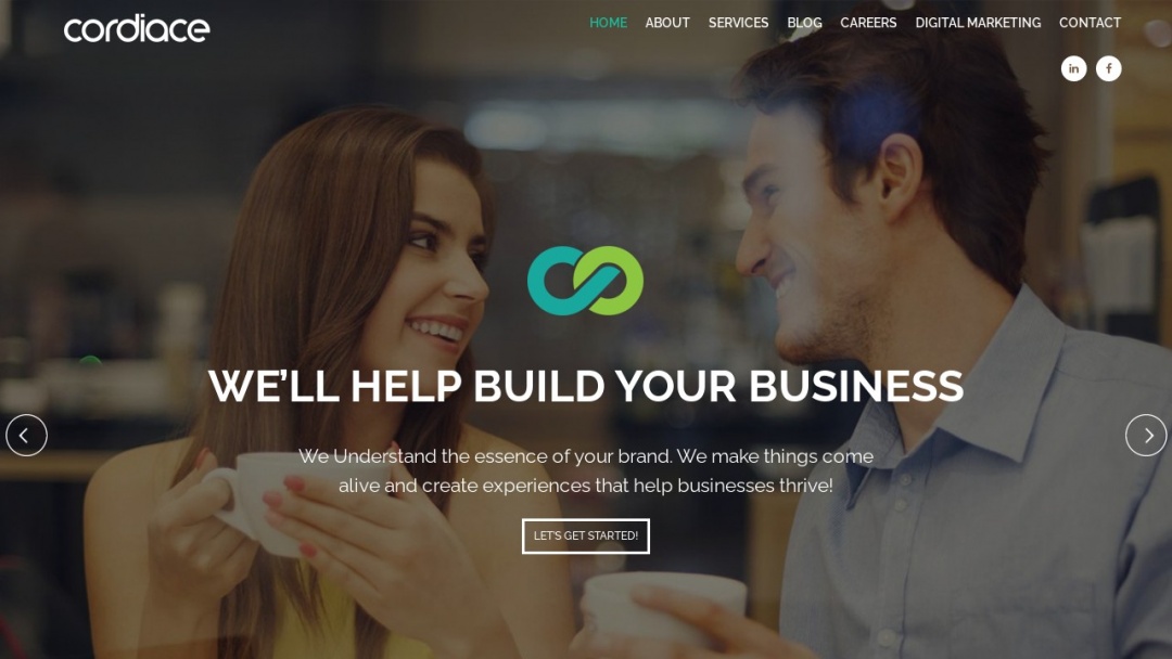 Screenshot of Cordiace Solutions's Website