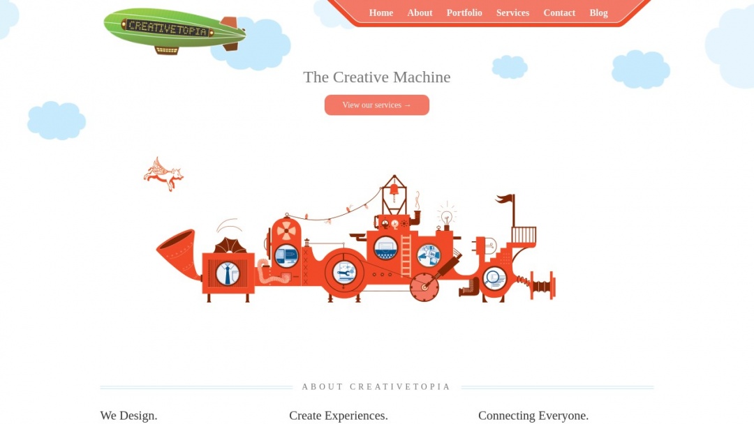 Screenshot of Creativetopia's Website