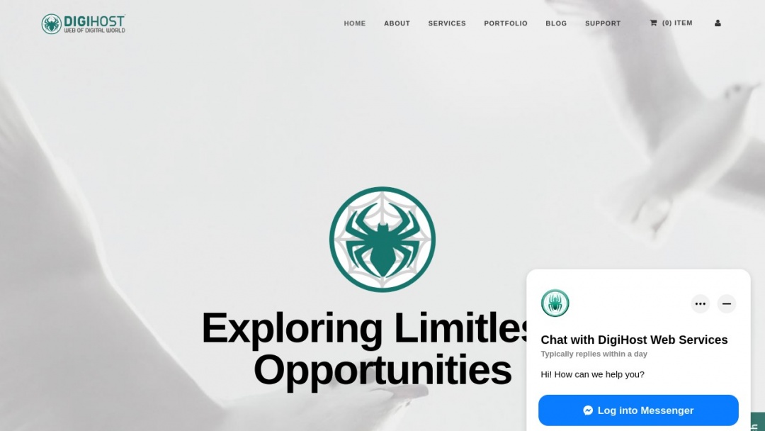 Screenshot of DigiHost Tech Solutions Pvt. Ltd.'s Website