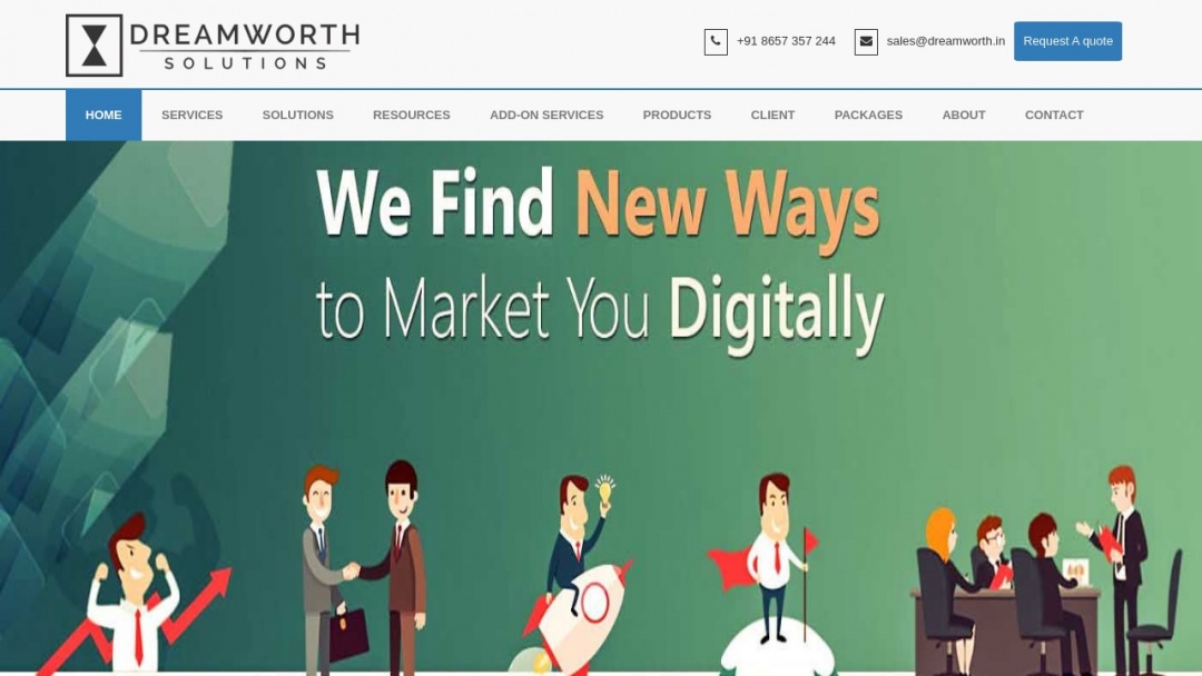 Screenshot of Dreamworth Solutions's Website