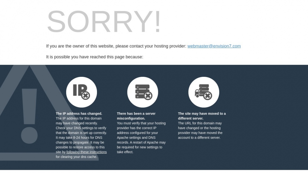 Screenshot of Envision7 Marketing LLC's Website