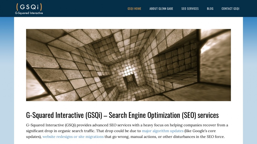 Screenshot of G-Squared Interactive LLC's Website