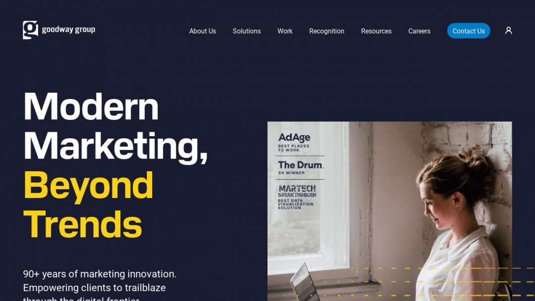 Screenshot of Goodway Group's Website