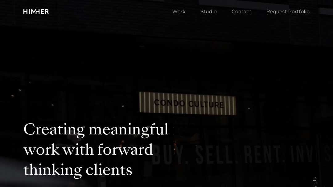 Screenshot of Him & Her Inc.'s Website