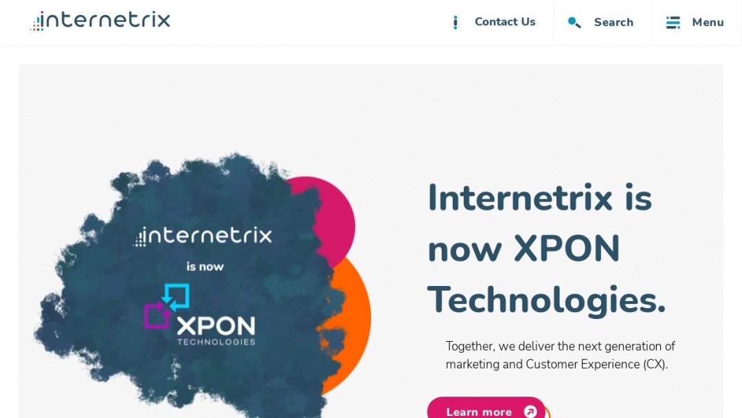 Screenshot of Internetrix's Website