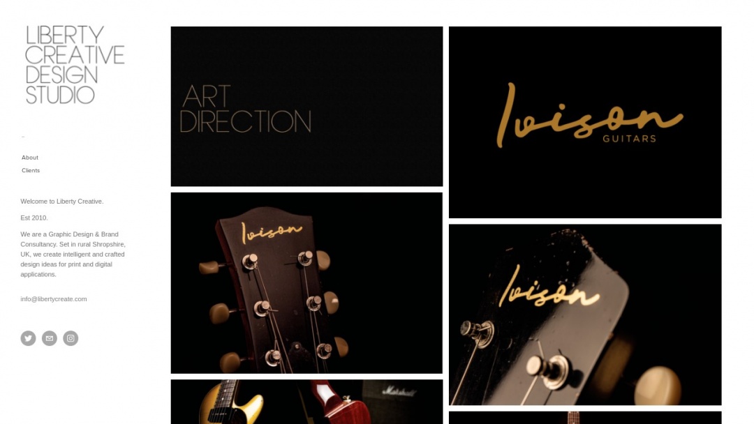 Screenshot of Liberty Creative Limited's Website