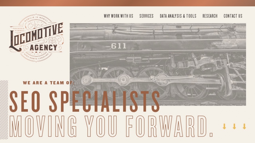 Screenshot of Locomotive Agency's Website