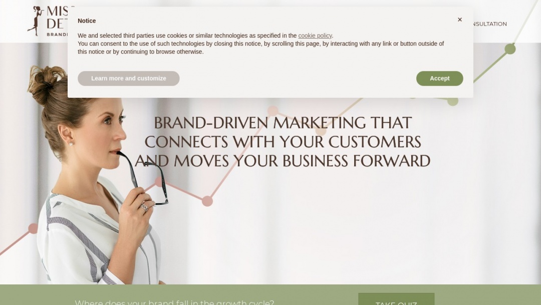 Screenshot of Miss Details Design's Website