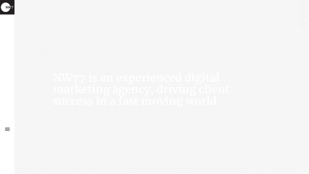 Screenshot of NW77 Limited's Website