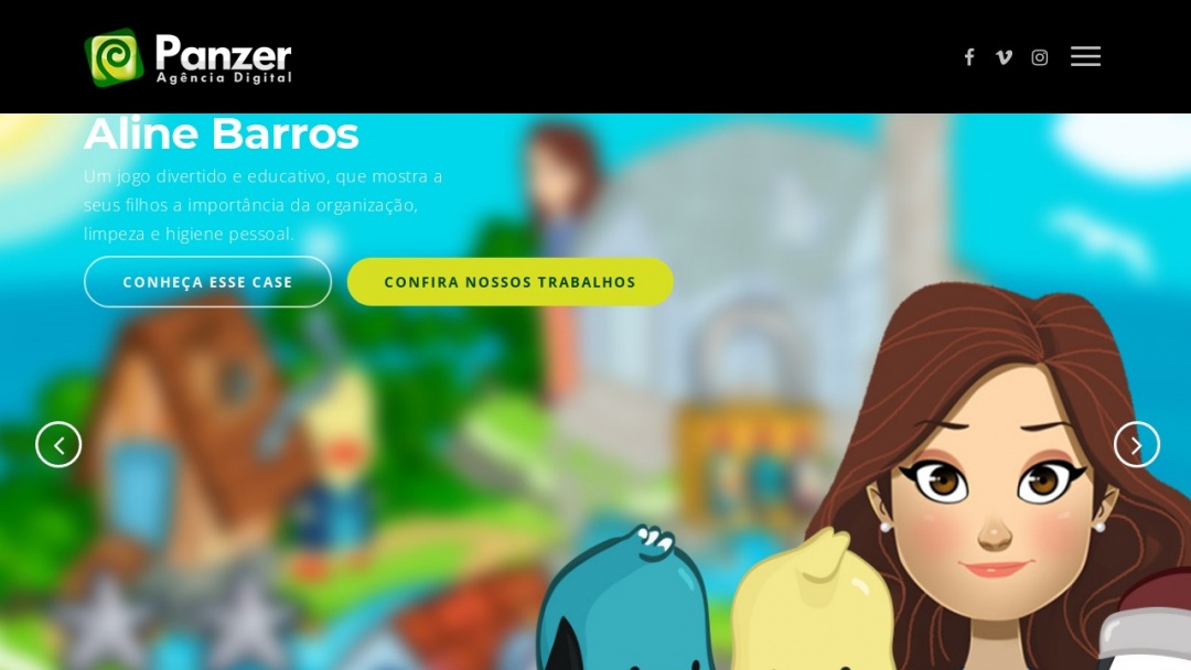 Screenshot of Panzer's Website