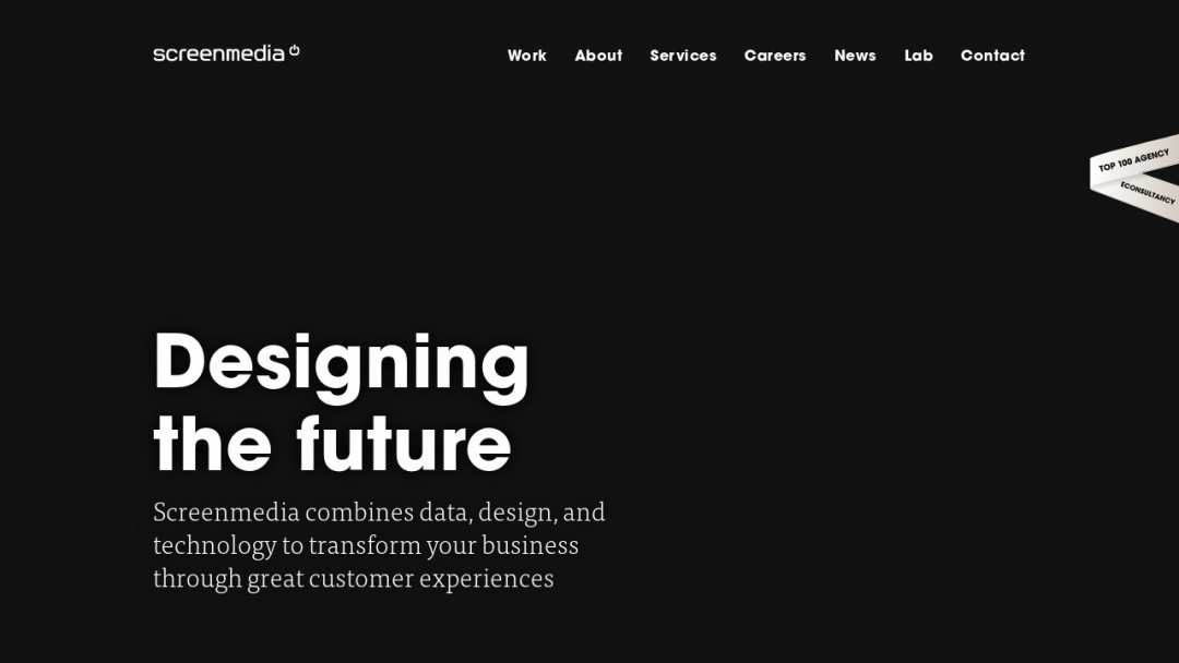 Screenshot of Screenmedia Design Ltd's Website