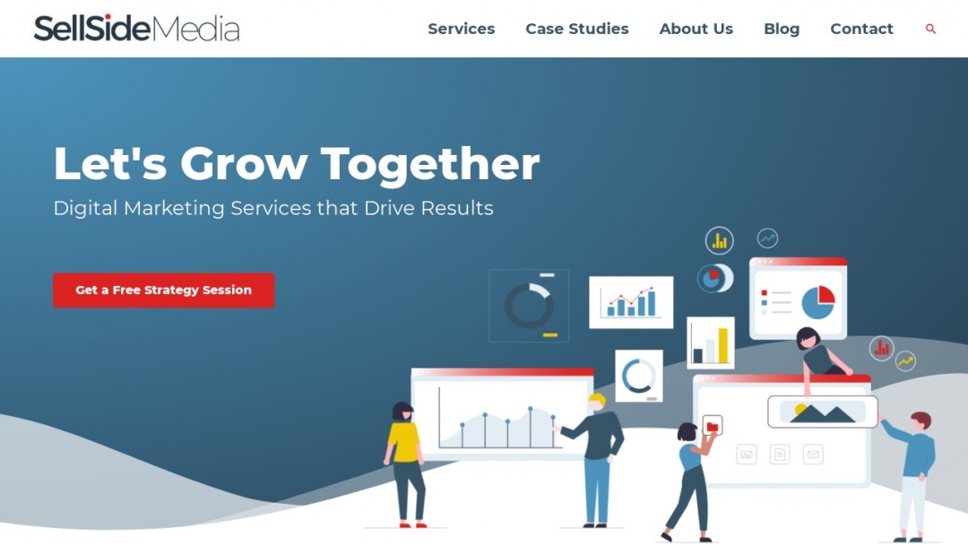 Screenshot of Sellside Media's Website