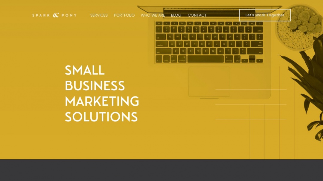 Screenshot of Spark & Pony Creative's Website