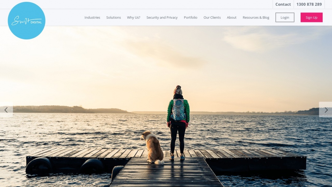 Screenshot of Swift Digital's Website