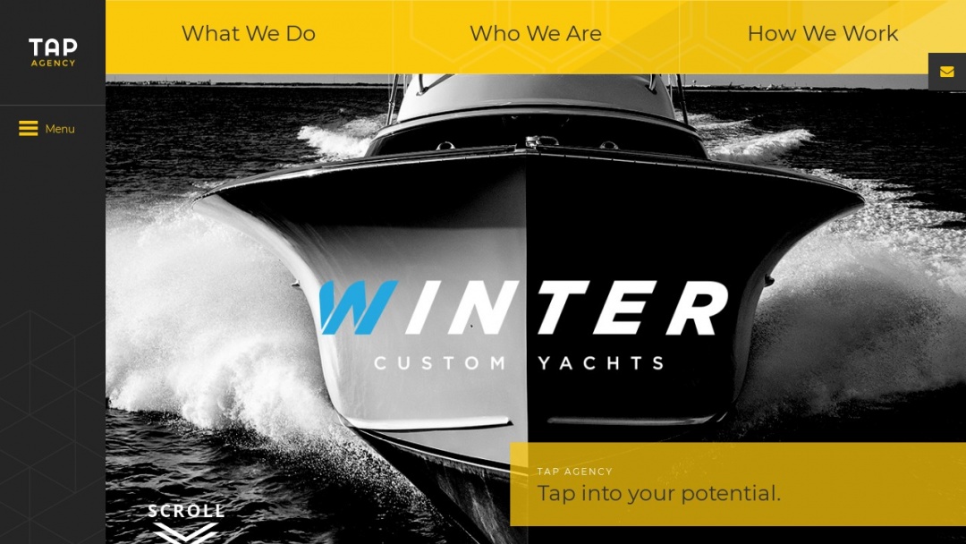 Screenshot of TAP Agency's Website