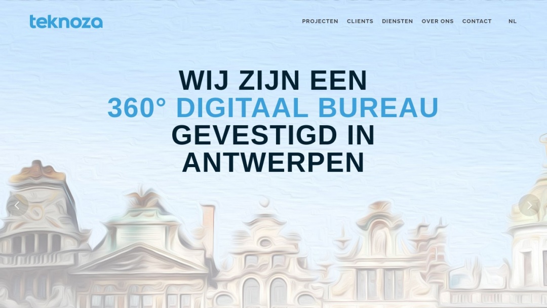 Screenshot of Teknoza's Website