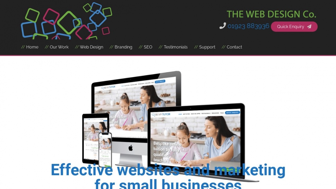 Screenshot of The Web Design Company's Website