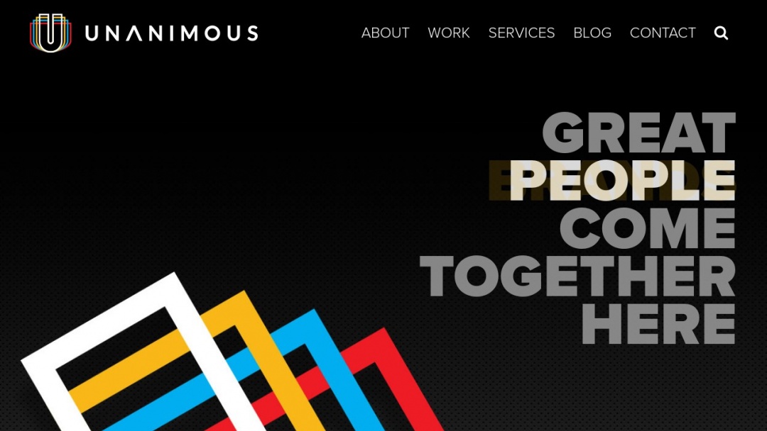 Screenshot of UNANIMOUS's Website
