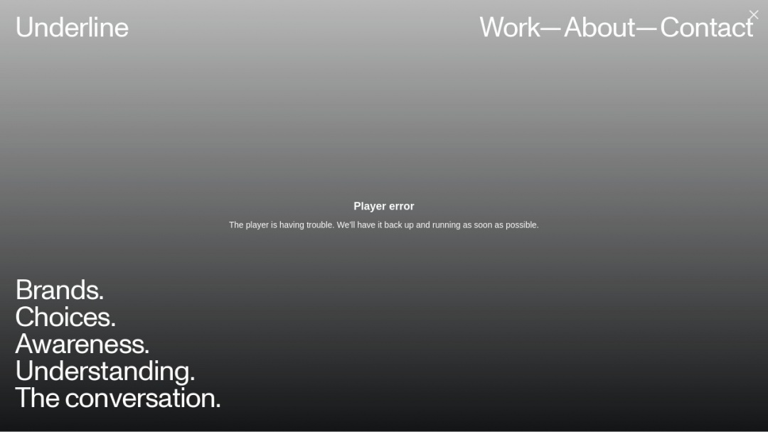 Screenshot of Underline Studio's Website