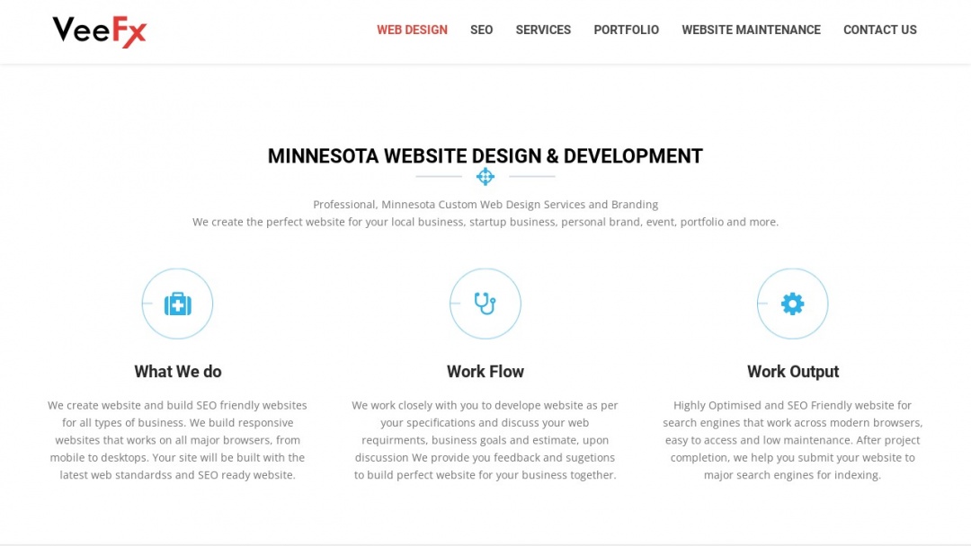 Screenshot of VeeFX's Website