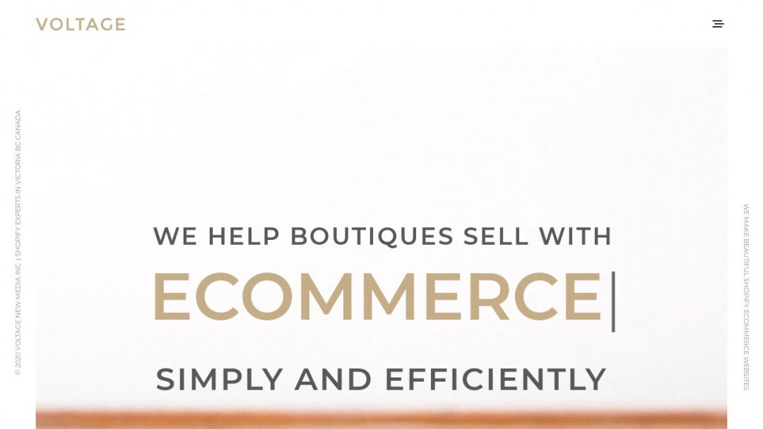 Screenshot of Voltage New Media's Website