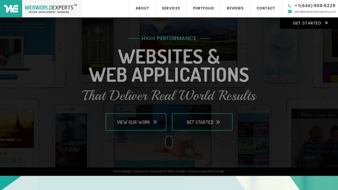 Screenshot of WebWorld Experts's Website