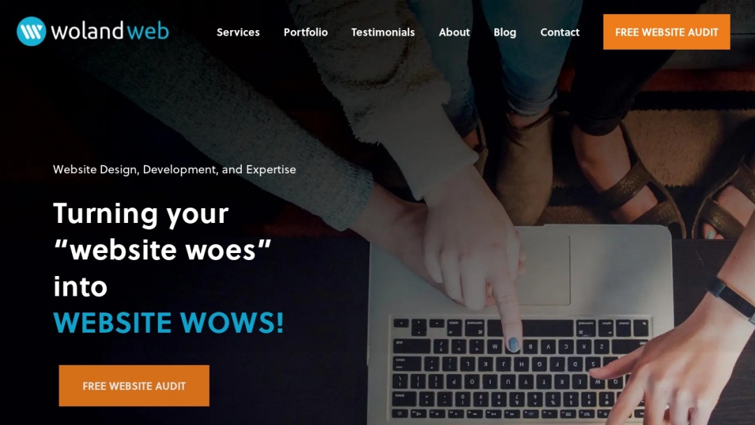 Screenshot of Woland Web's Website