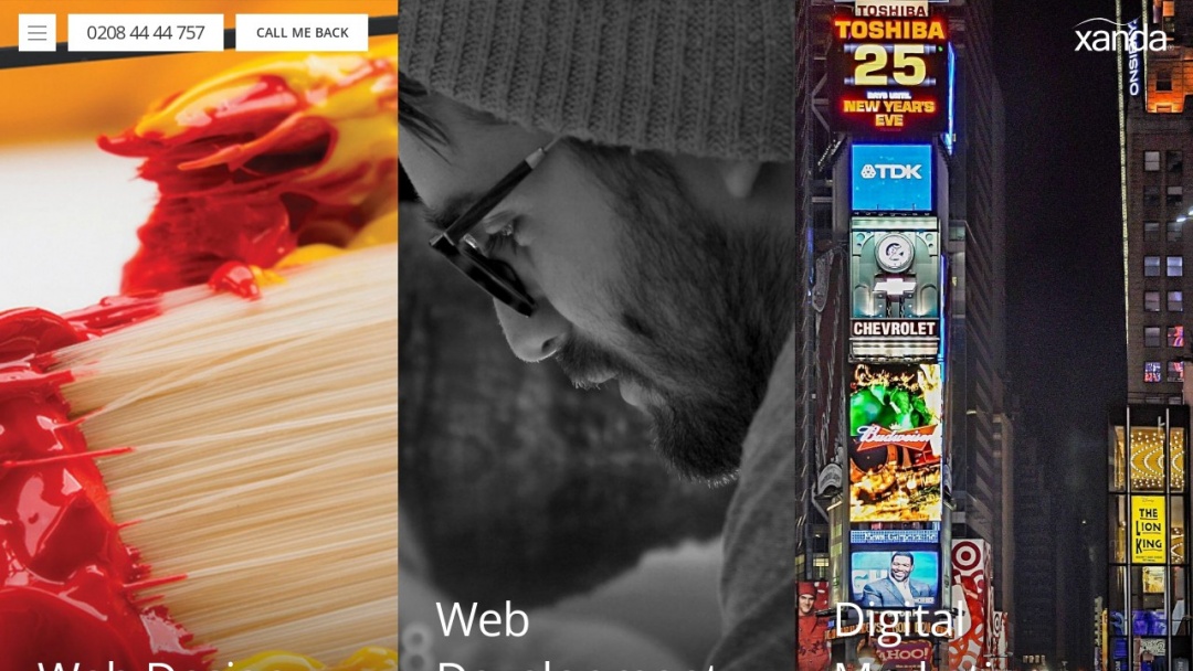 Screenshot of Xanda Ltd's Website