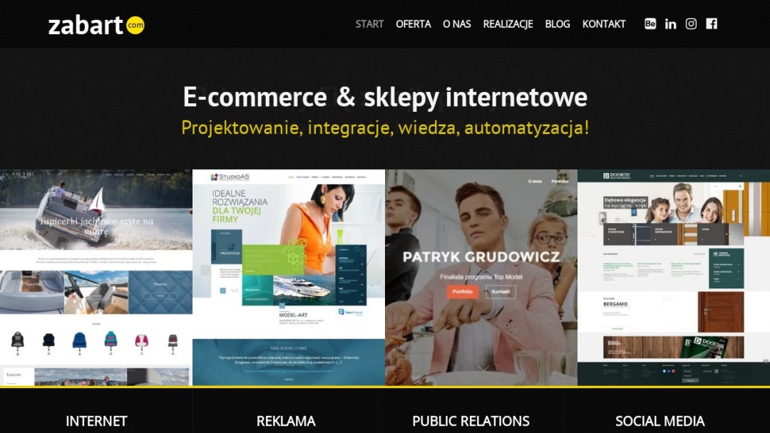 Screenshot of zabart's Website