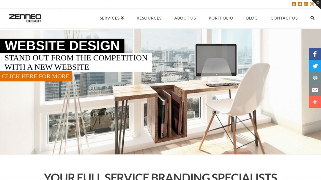 Screenshot of Zenneo's Website