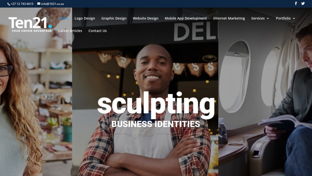 Screenshot of 1021 Media and Design's Website