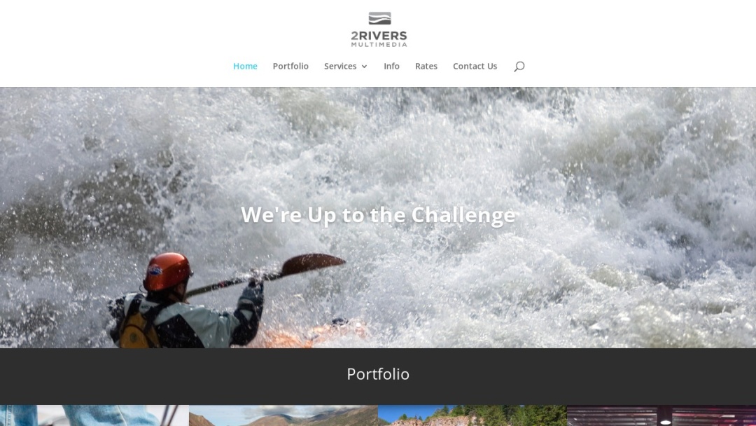 Screenshot of 2 Rivers Multimedia's Website