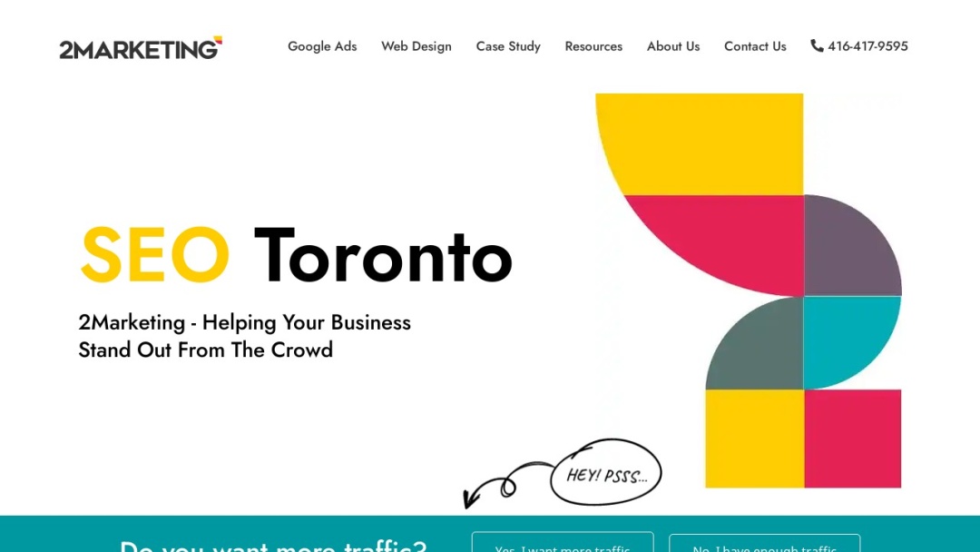 Screenshot of 2Marketing.com's Website