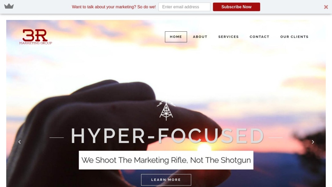 Screenshot of 3 Rivers Marketing Group's Website