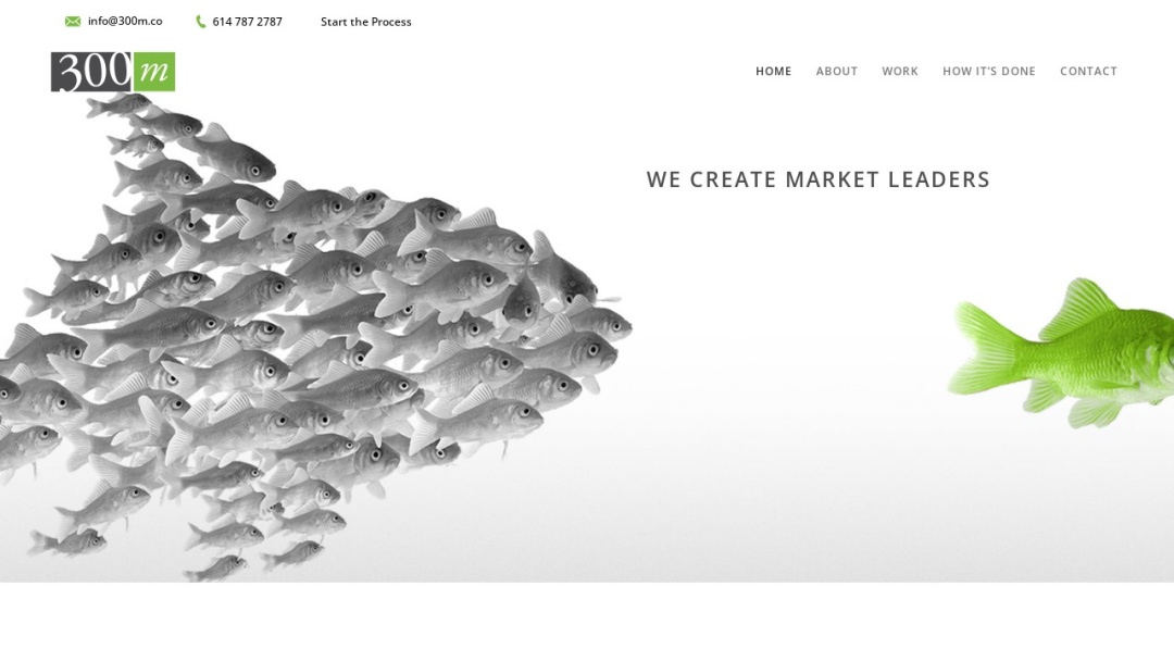 Screenshot of 300m's Website