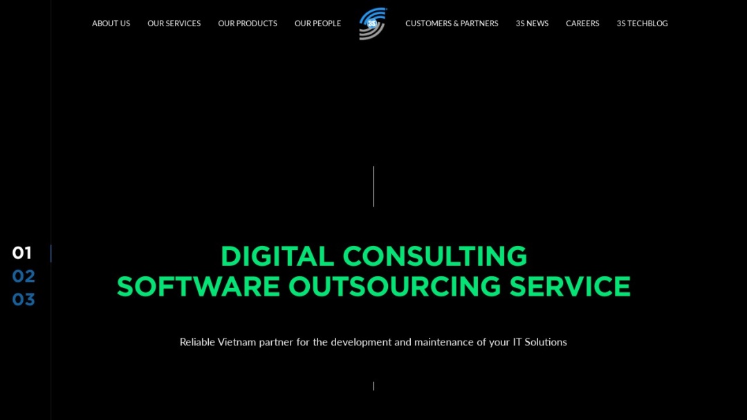 Screenshot of 3S Intersoft's Website