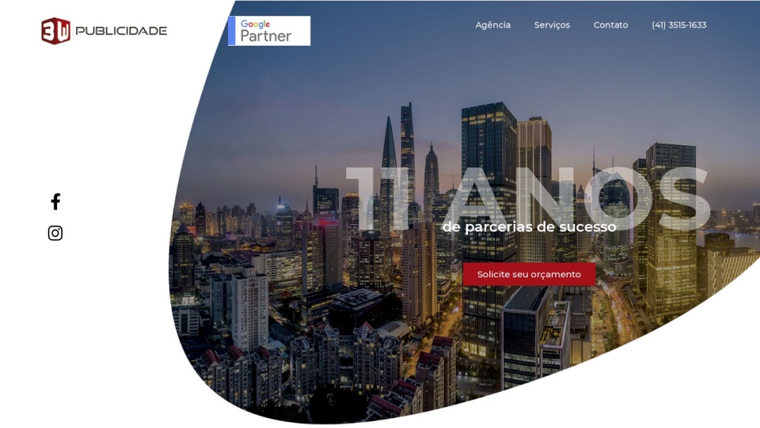Screenshot of 3W Publicidade's Website
