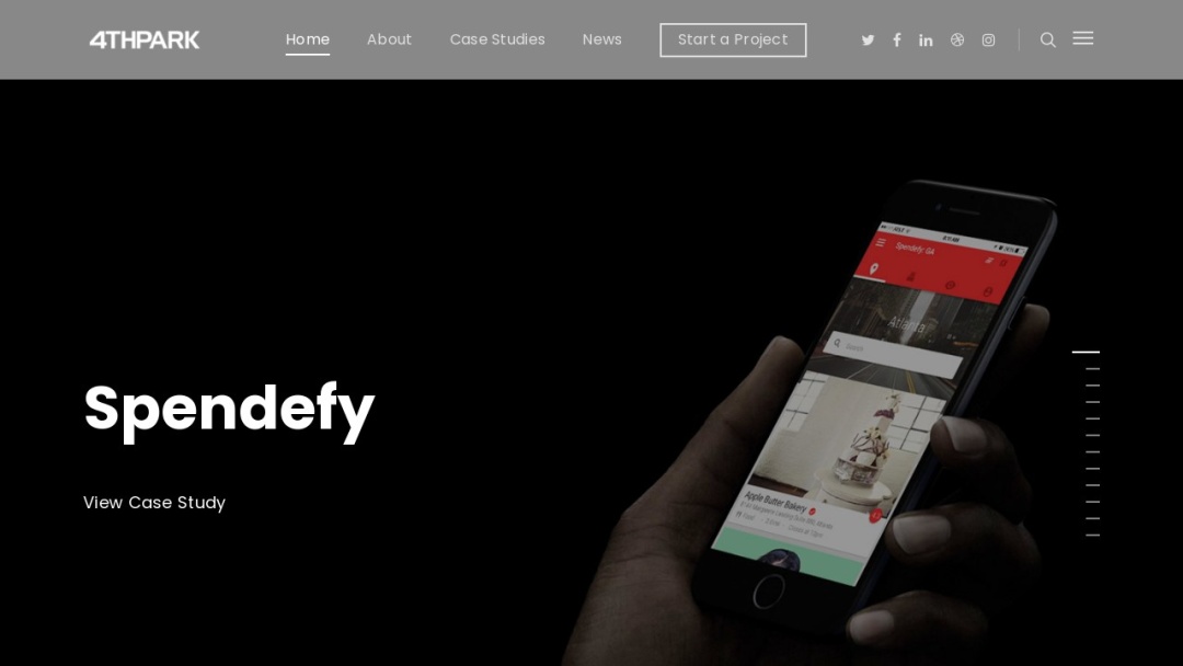 Screenshot of 4THPARK's Website