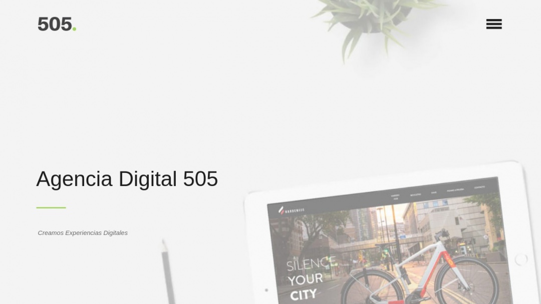 Screenshot of 505 Agencia Digital's Website