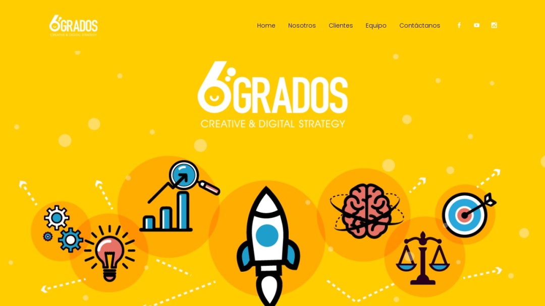 Screenshot of 6 Grados Digital's Website