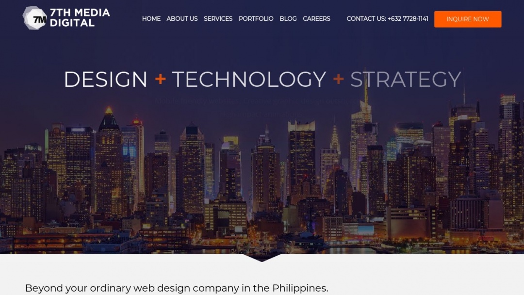 Screenshot of 7th Media Digital Studios's Website