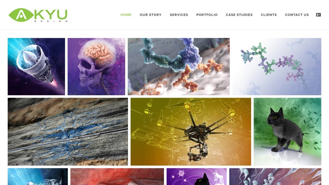 Screenshot of A Kyu Design's Website