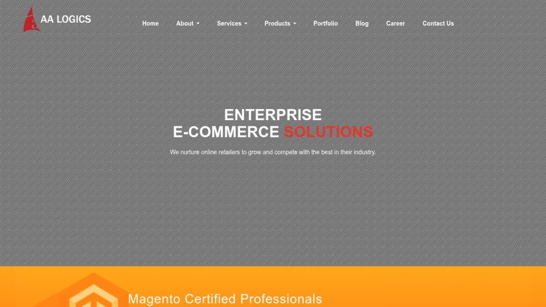 Screenshot of AALOGICS's Website