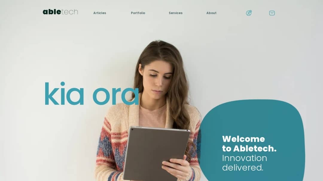 Screenshot of Abletech's Website