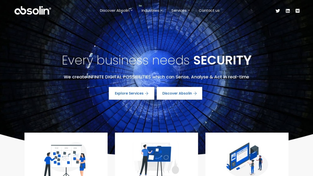 Screenshot of Absolin's Website