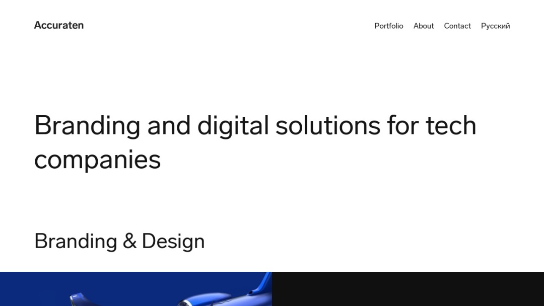 Screenshot of Accuraten's Website