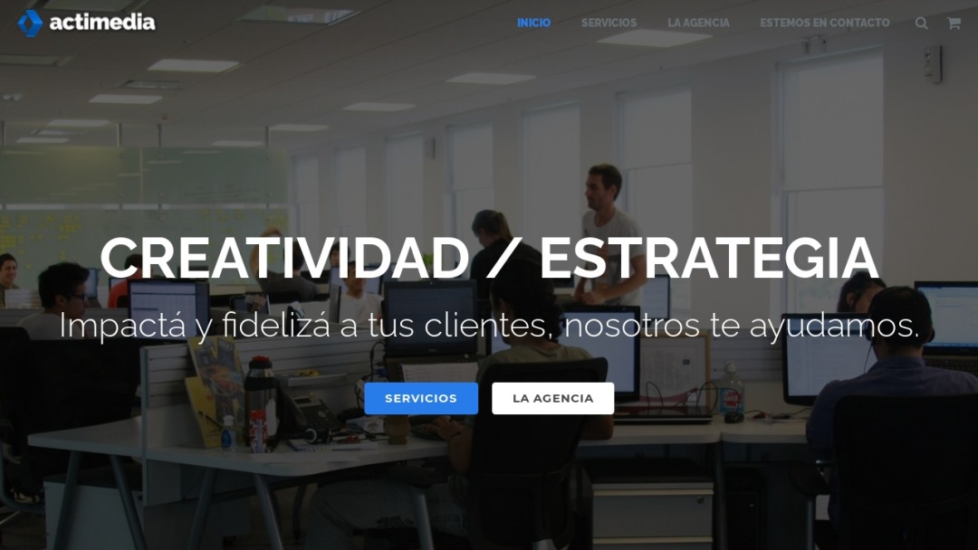 Screenshot of Actimedia Publicitaria's Website