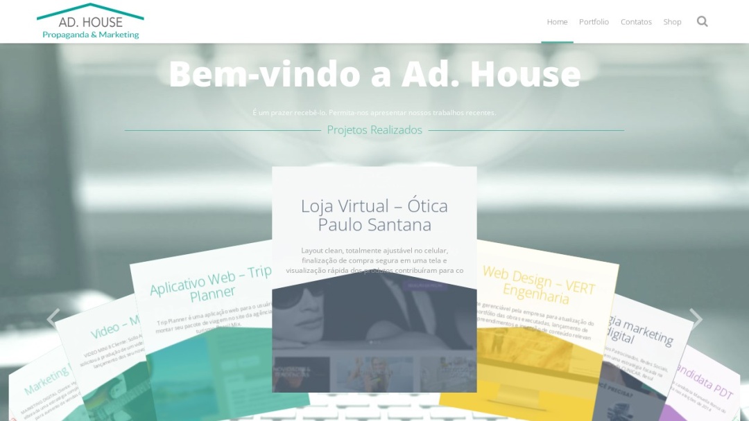 Screenshot of Ad. House Publicidade & Propaganda's Website