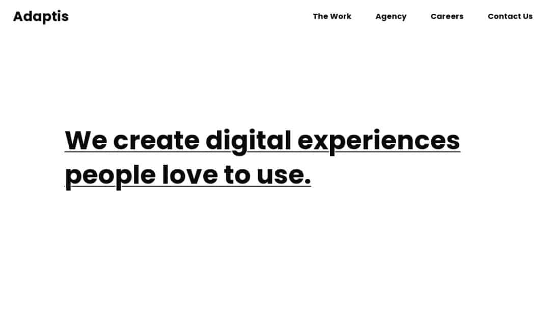 Screenshot of Adaptis GmbH's Website