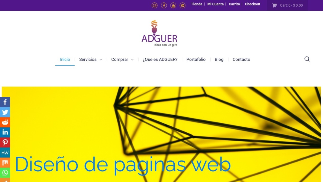 Screenshot of Adguer Diseño Multimedia's Website